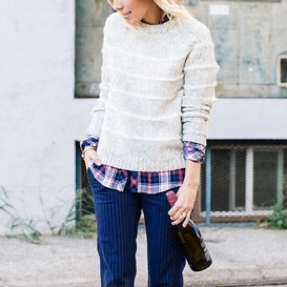 J.Crew Mohair Fuzzy Stripe Sweater - Picture 2 of 15